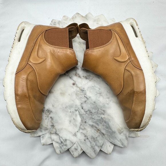 Nike Air Max Thea Mid Ale Brown Tan Sz8.5 859550-200 Slip On Leather Ankle Boots - Picture 13 of 16
